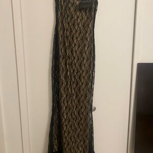 Cinq à Sept Elegant Black and Tan Maxi Skirt